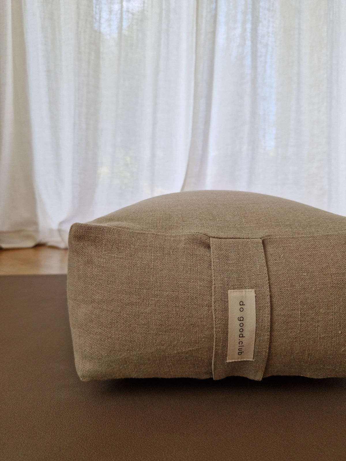 Yoga Bolster Rectangular – Linen Natural