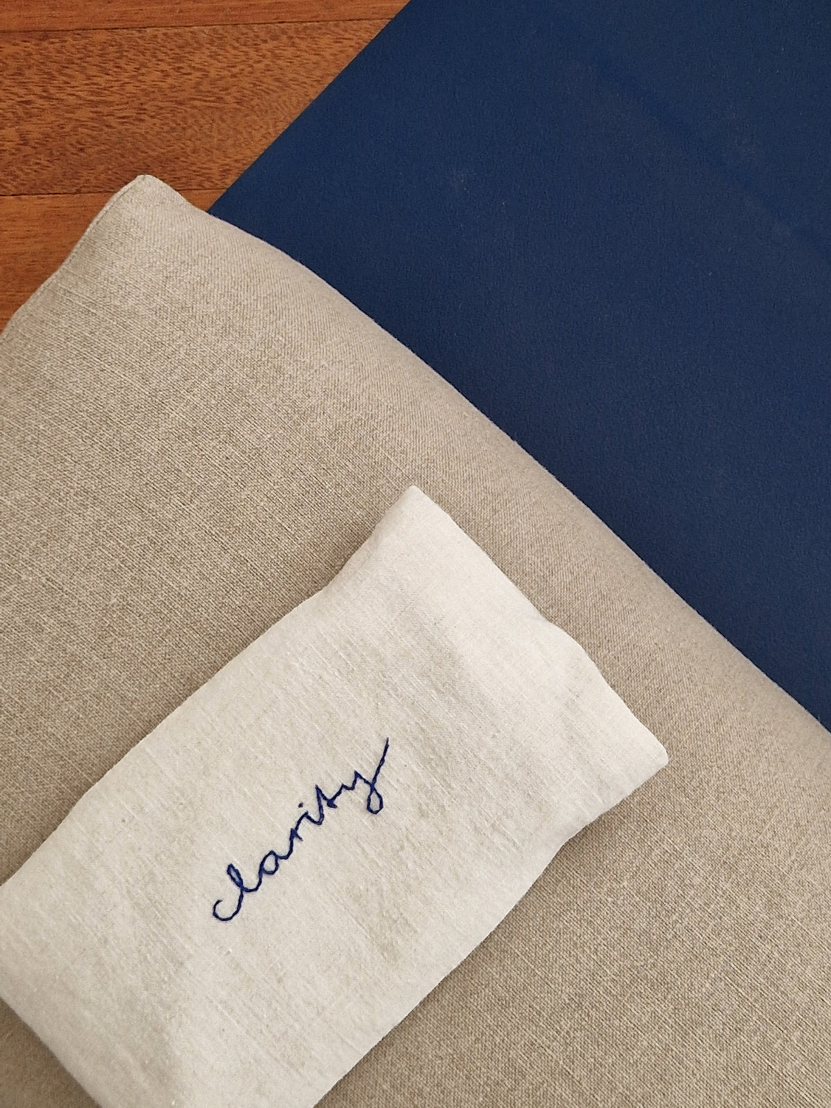 Yoga Bolster Rectangular – Linen Natural