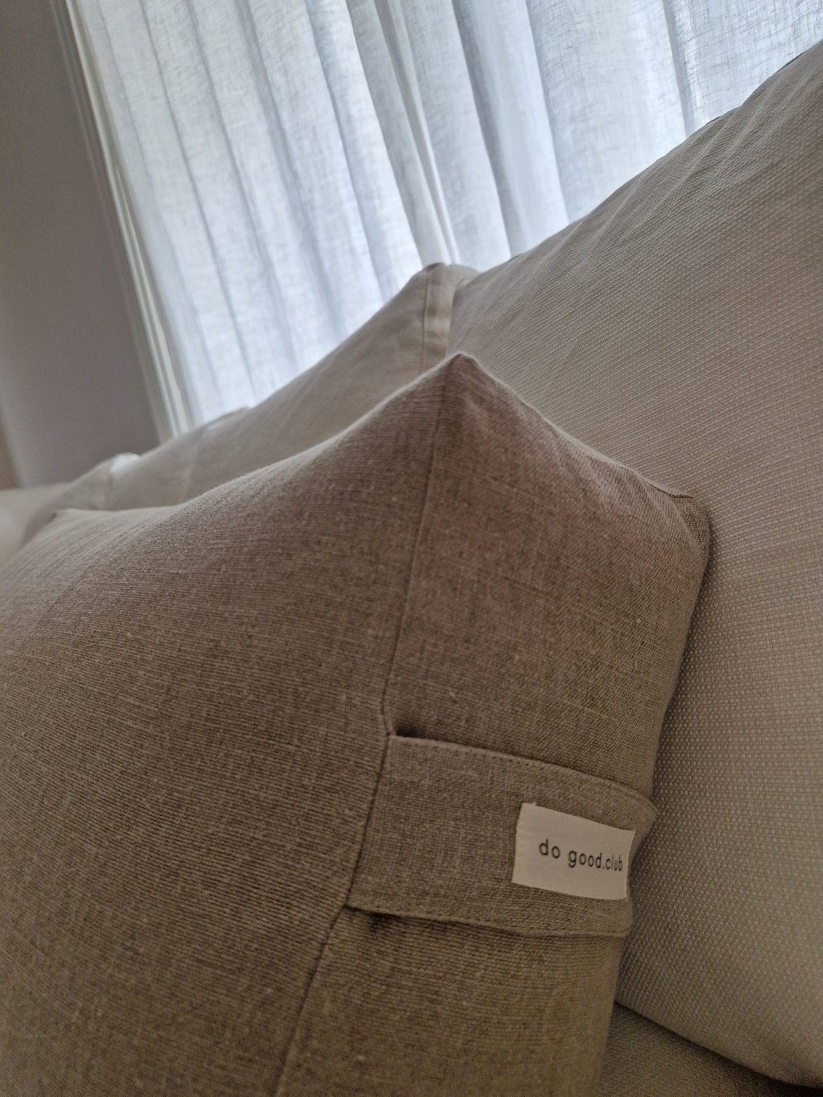 Yoga Bolster Rectangular – Linen Natural