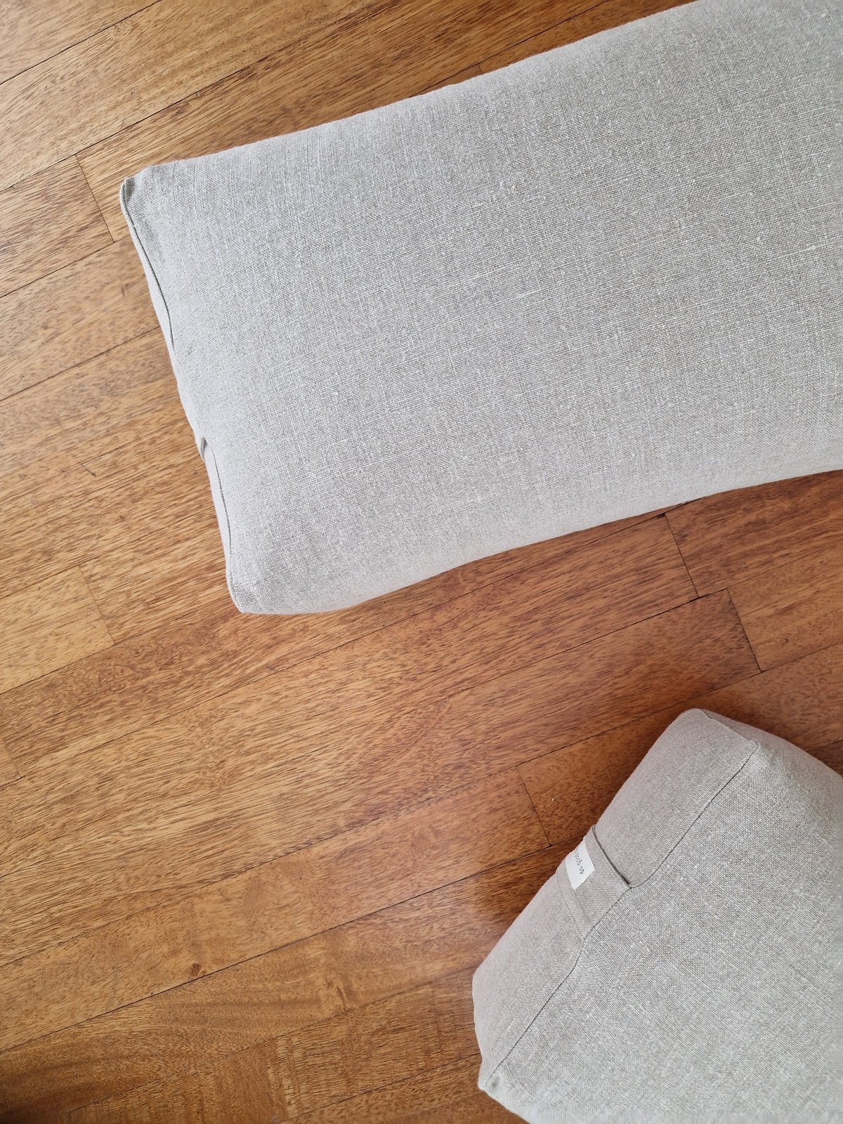 Yoga Bolster Rectangular – Linen Natural