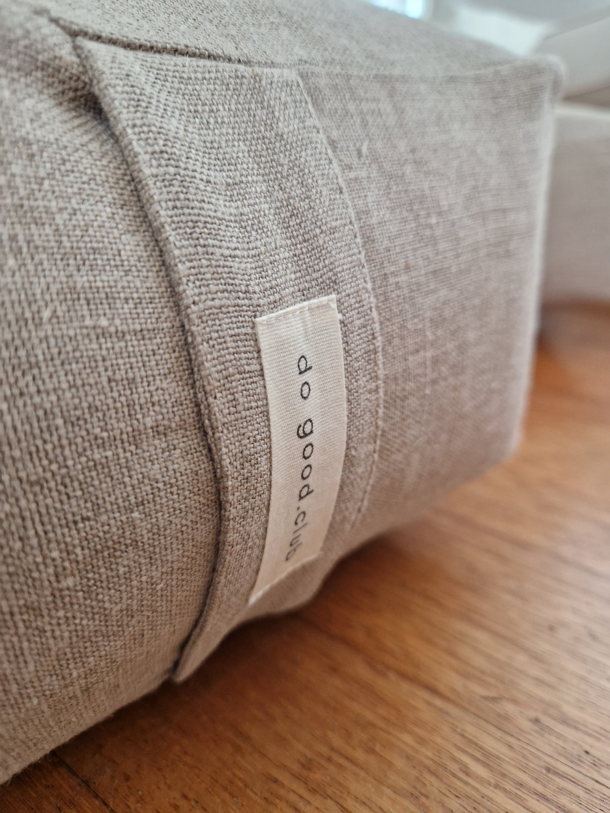 Yoga Bolster Rectangular – Linen Natural