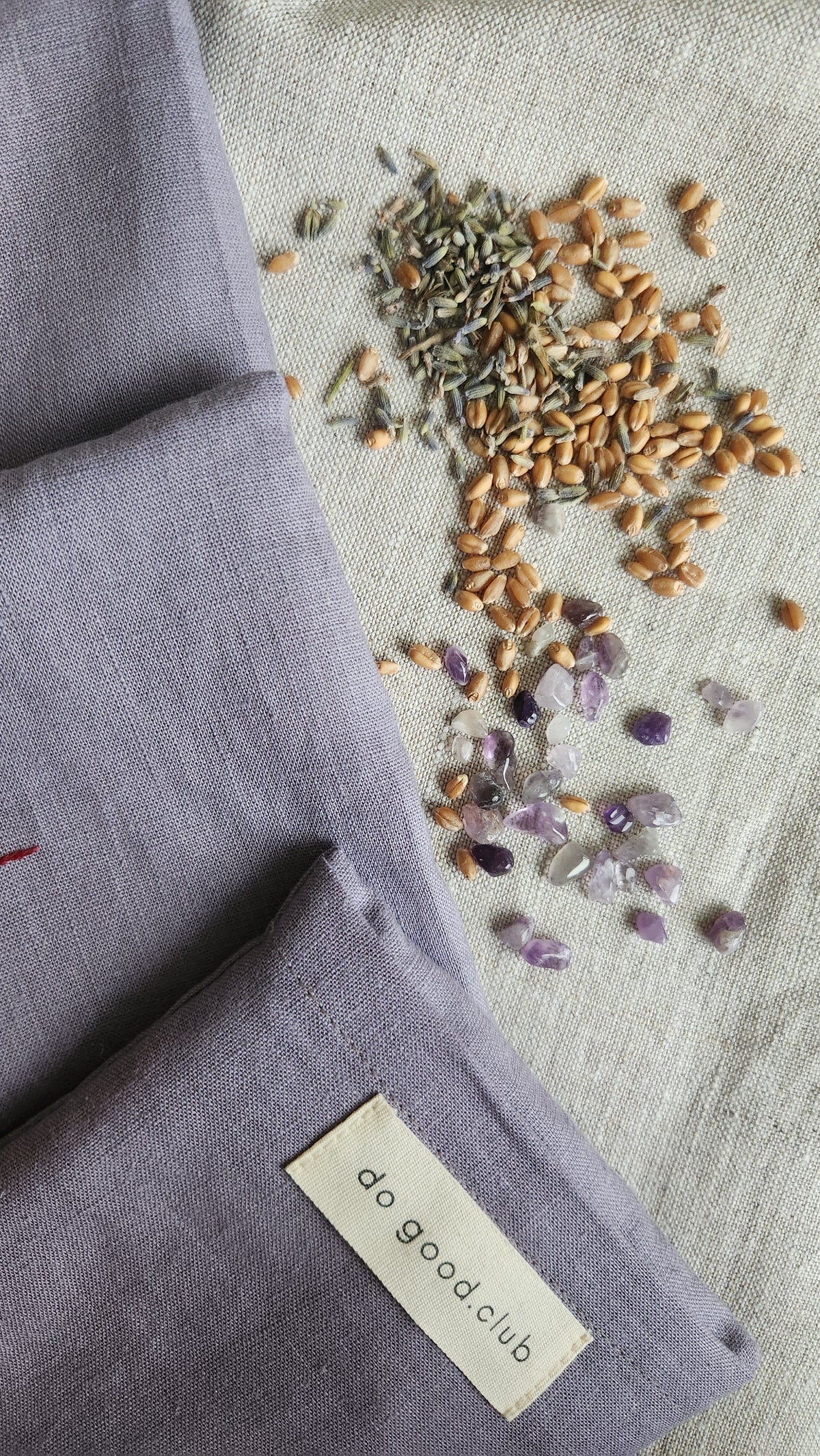 Augenkissen Leinen mit Lavendel & Amethyst - Calm