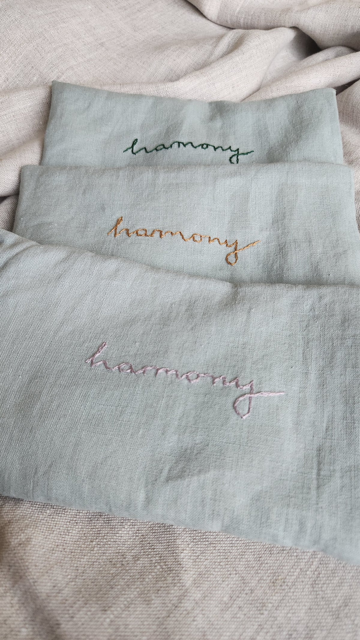 Linen Eye Pillow with Lavender & Rainbow Fluorite - Harmony
