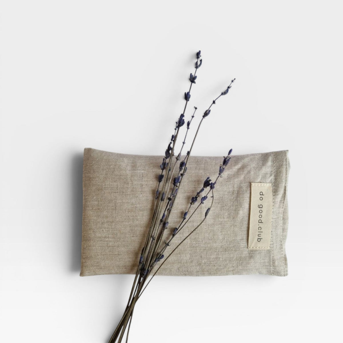Coussin oculaire en lin avec lavande et pierres précieuses Naturel