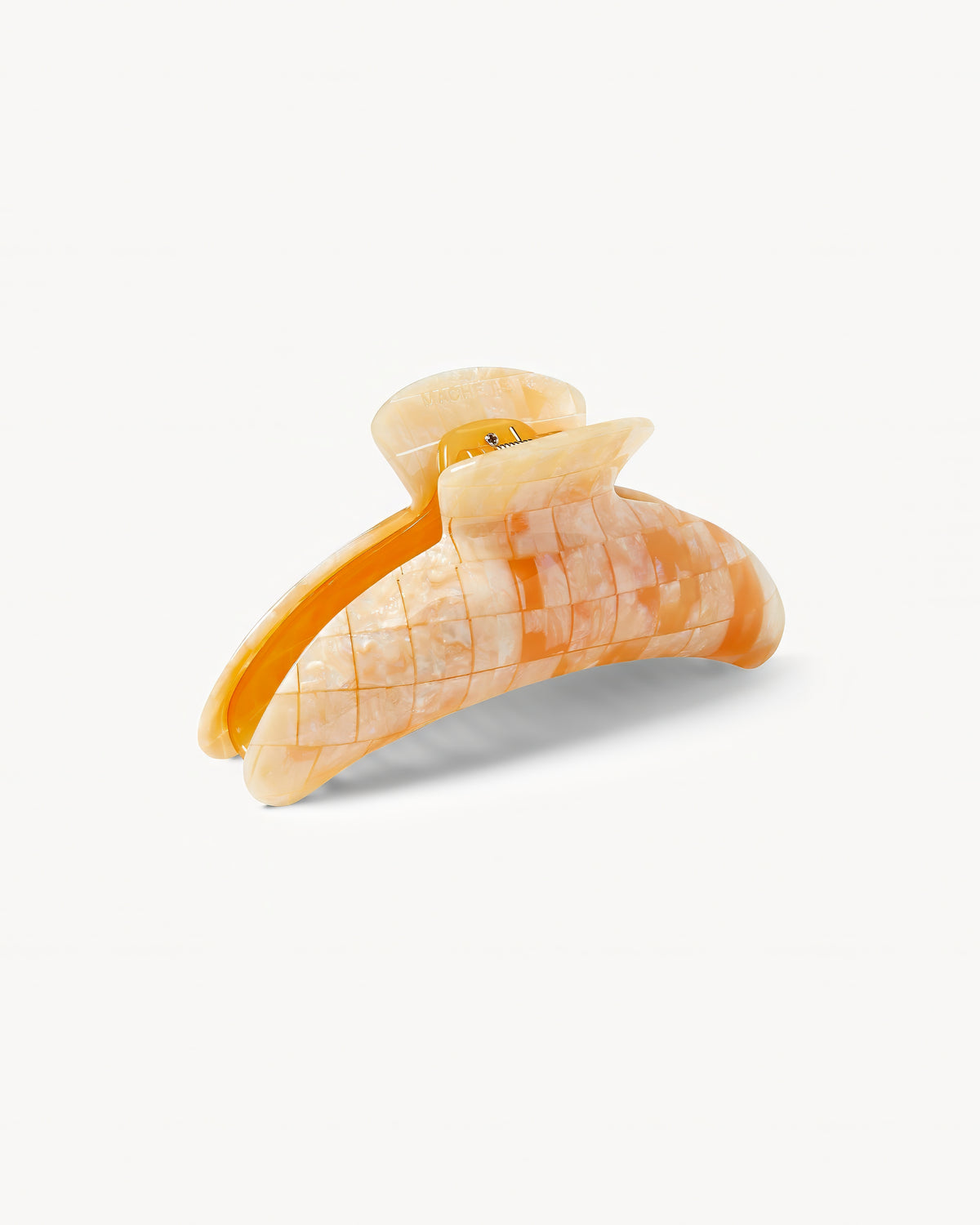 Hair Clip - Machete Jumbo Heirloom Claw Sea Shell Checker