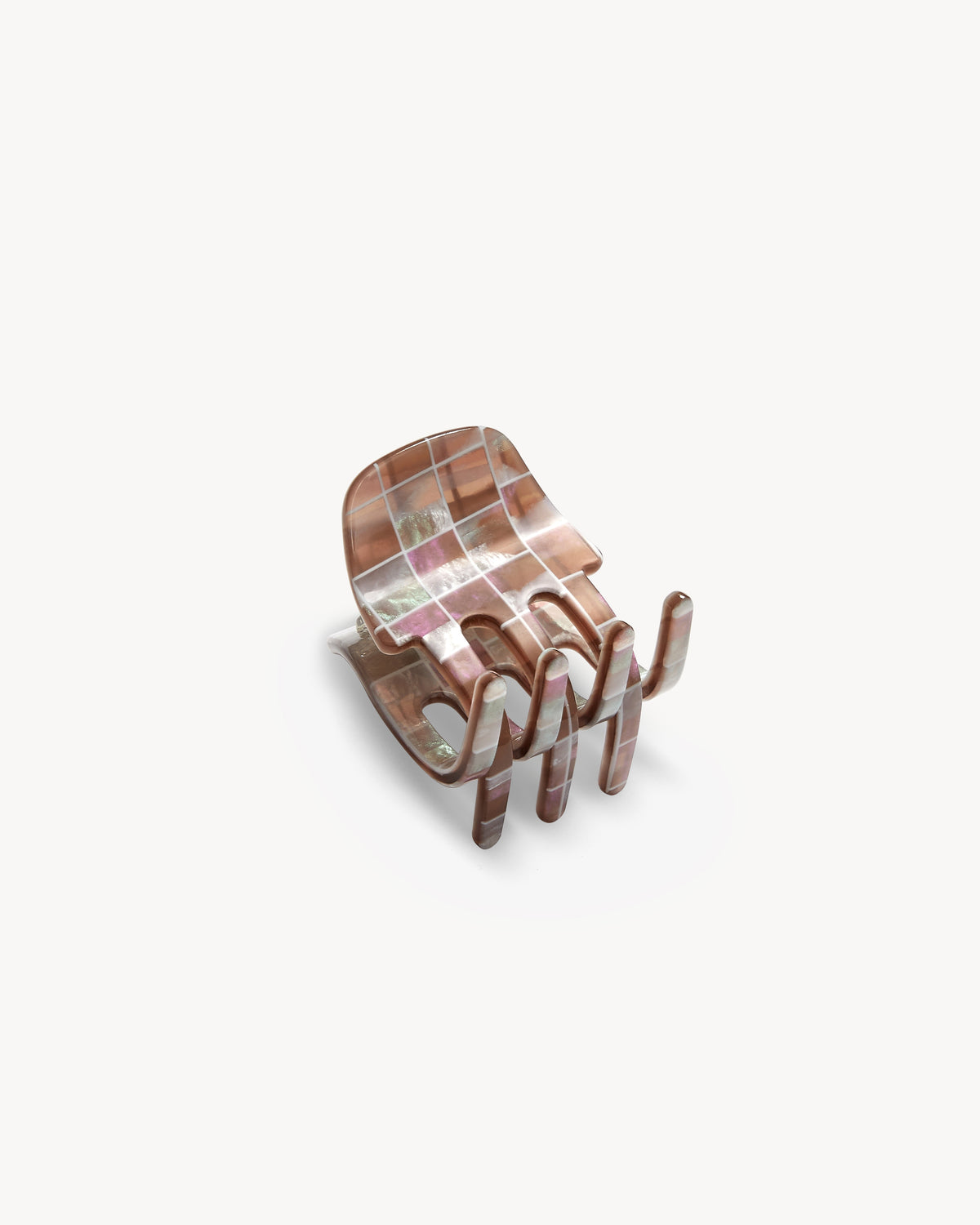 Hair Claw - Machete Mini Claw Brown Shell Checker