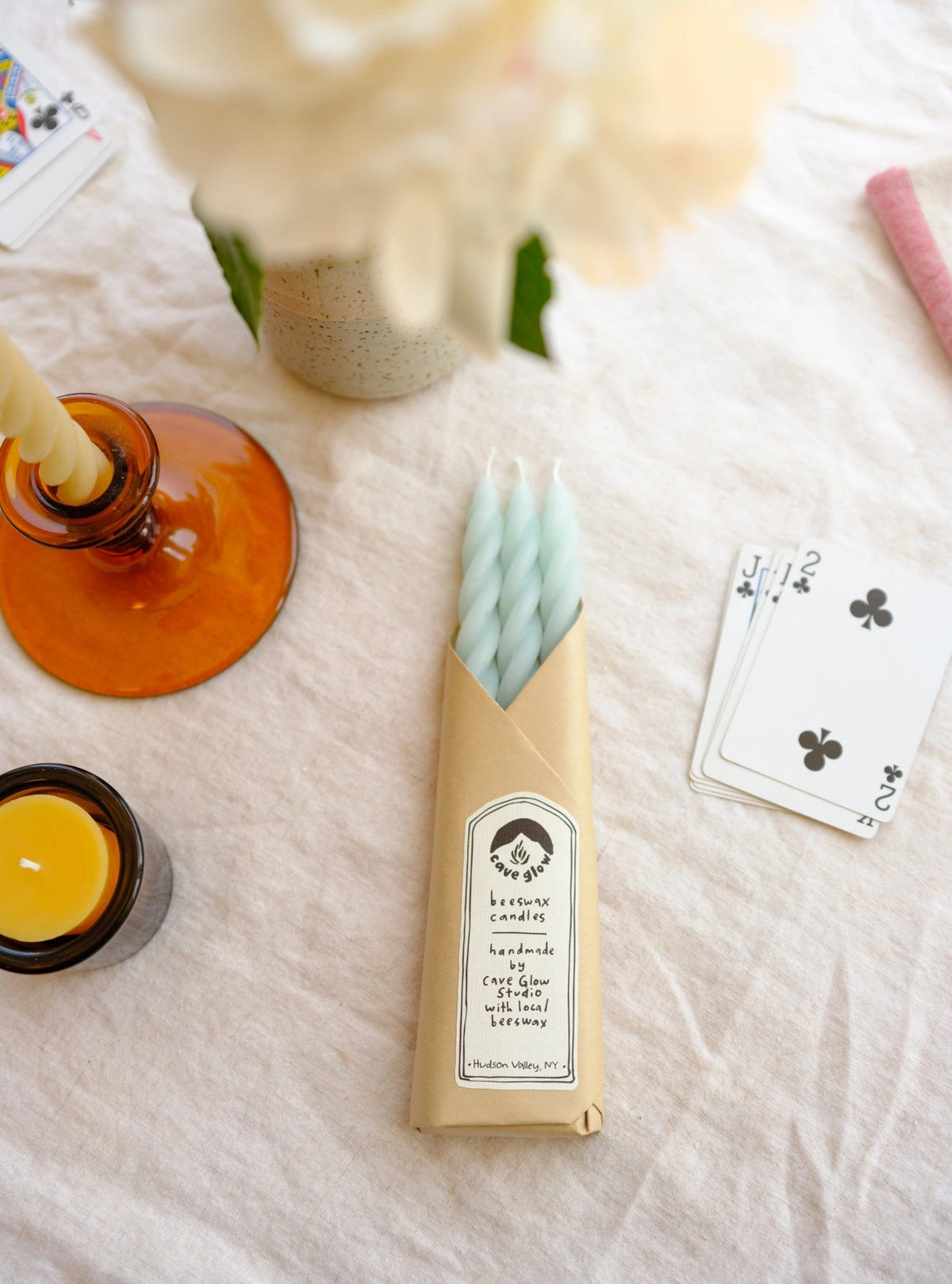 Bougies spirales cire d'abeille - Sauge
