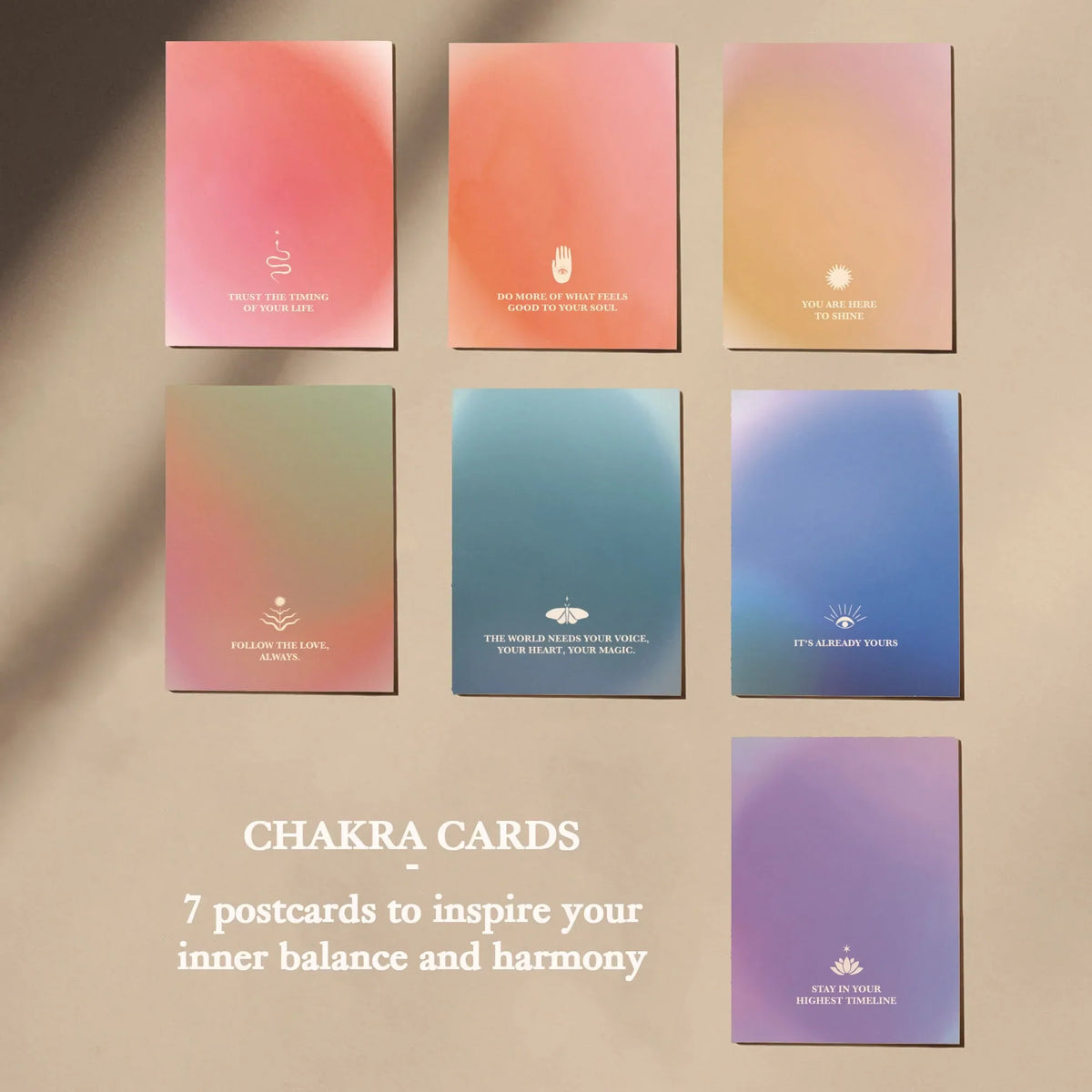 Postkarten Set - Chakra Cards - 7 Karten